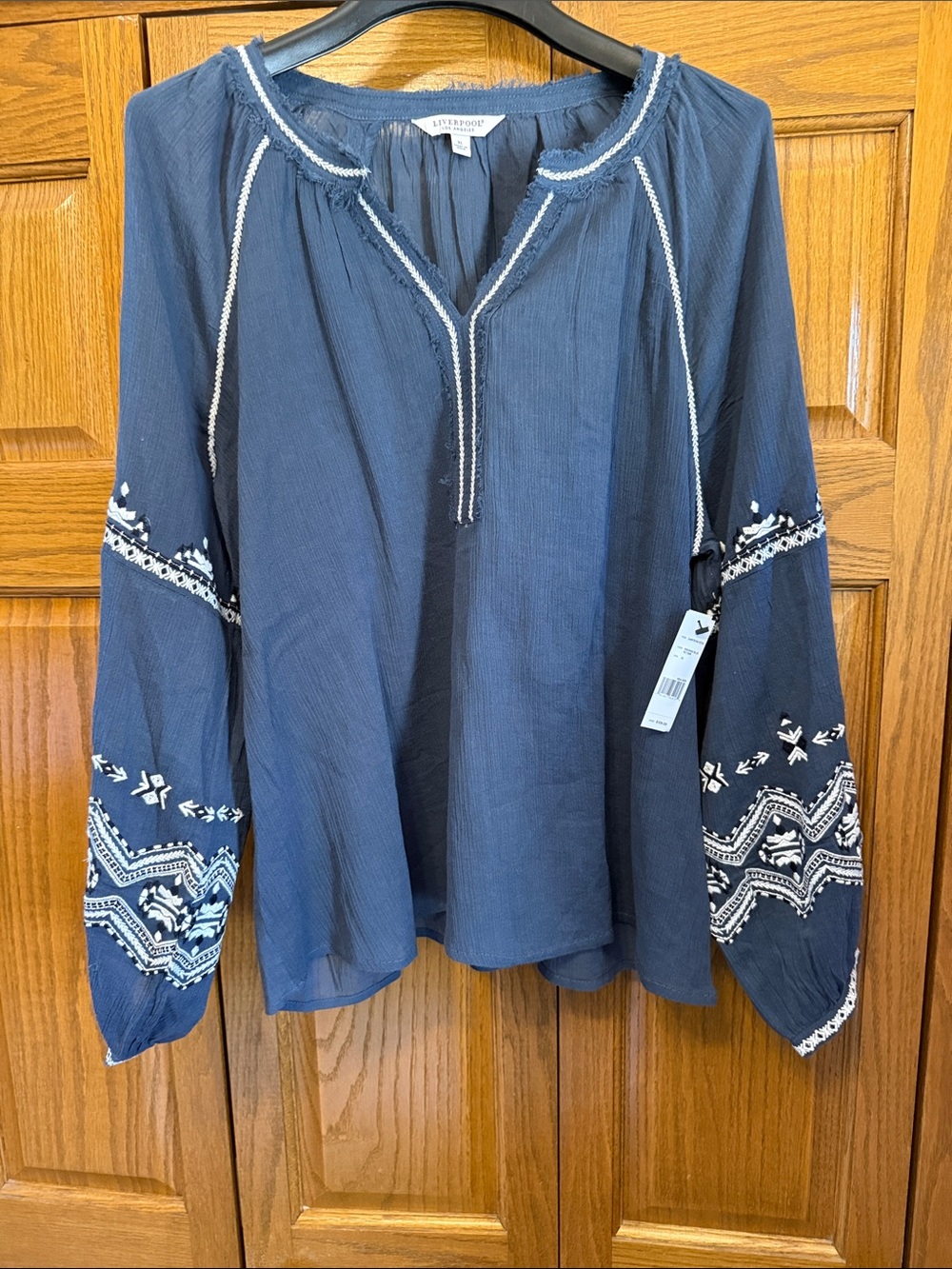 Liverpool Navy Tunic with White Embroidered Sleeves-XL—NWT